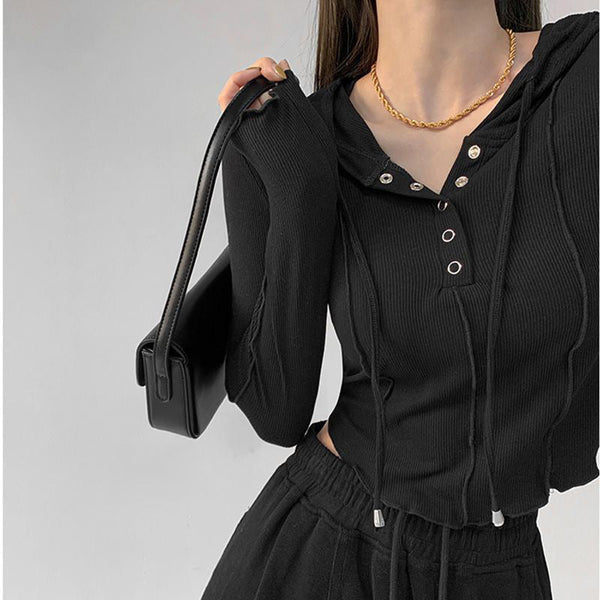 Women's Fall Slim Fit Hooded Sweater Long Sleeve Hoodie - Memoriex 