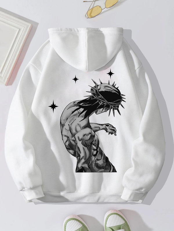 Women's Fashion Casual Letter Jesus Print Hoodie - Memoriex 