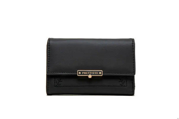 Women's Fashion Simple Three Fold Buckle Zipper Coin Purse - Memoriex 