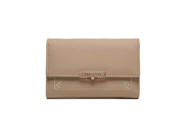 Women's Fashion Simple Three Fold Buckle Zipper Coin Purse - Memoriex 