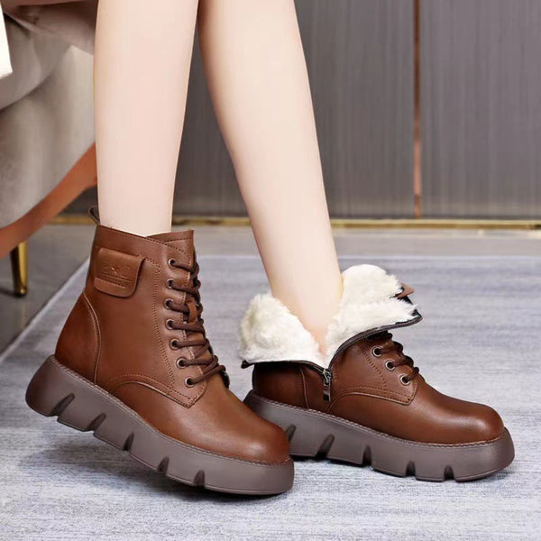Women's Fur Snow Boots Winter Soft Fur - Memoriex 