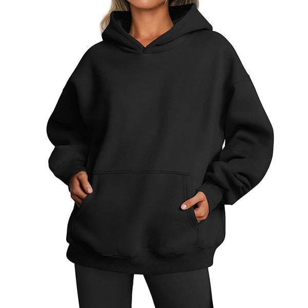Women's Hoodies With Pockets Fashion Solid Sweatshirt Oversized Hooded Sweater Womens Clothing - Memoriex 