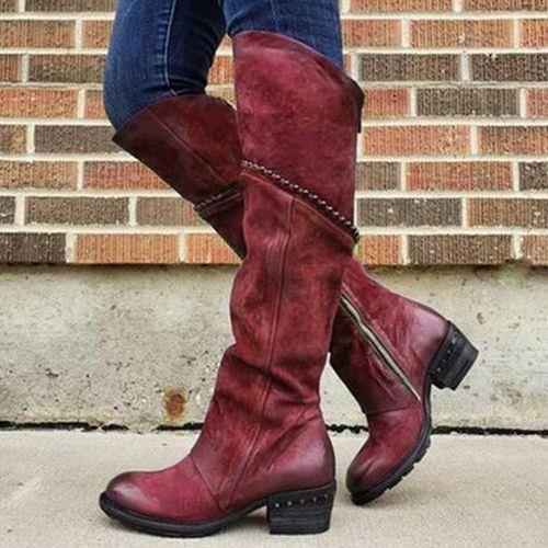 Women's Round Head European And American Martin Shoes - Memoriex 