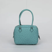 Womens Genuine Ostrich Skin Leathe Top Handle Bag-1
