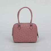 Womens Genuine Ostrich Skin Leathe Top Handle Bag-2