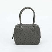 Womens Genuine Ostrich Skin Leathe Top Handle Bag-7