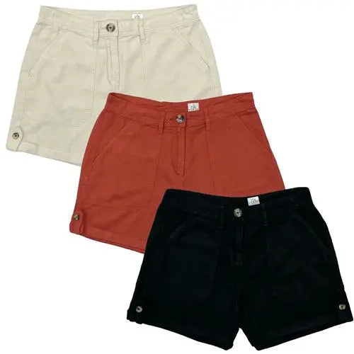 Womens Linen Summer Shorts - 2592 - Memoriex 