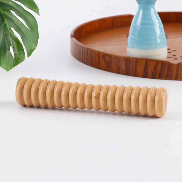 Wood Stick Abdominal Leg Fitness Yoga Roller - Memoriex 