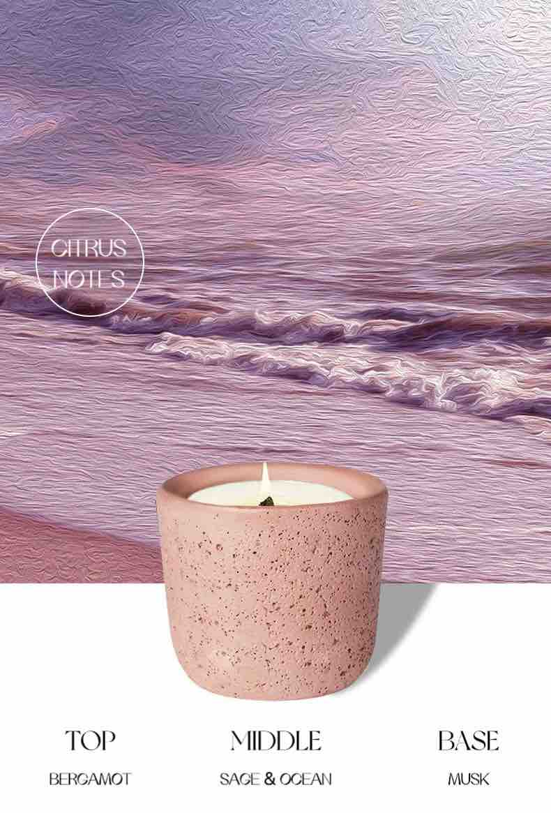 Wood Wick Soy Wax Scented Candle - Breath Of Nature Scented - Alps Pink-2