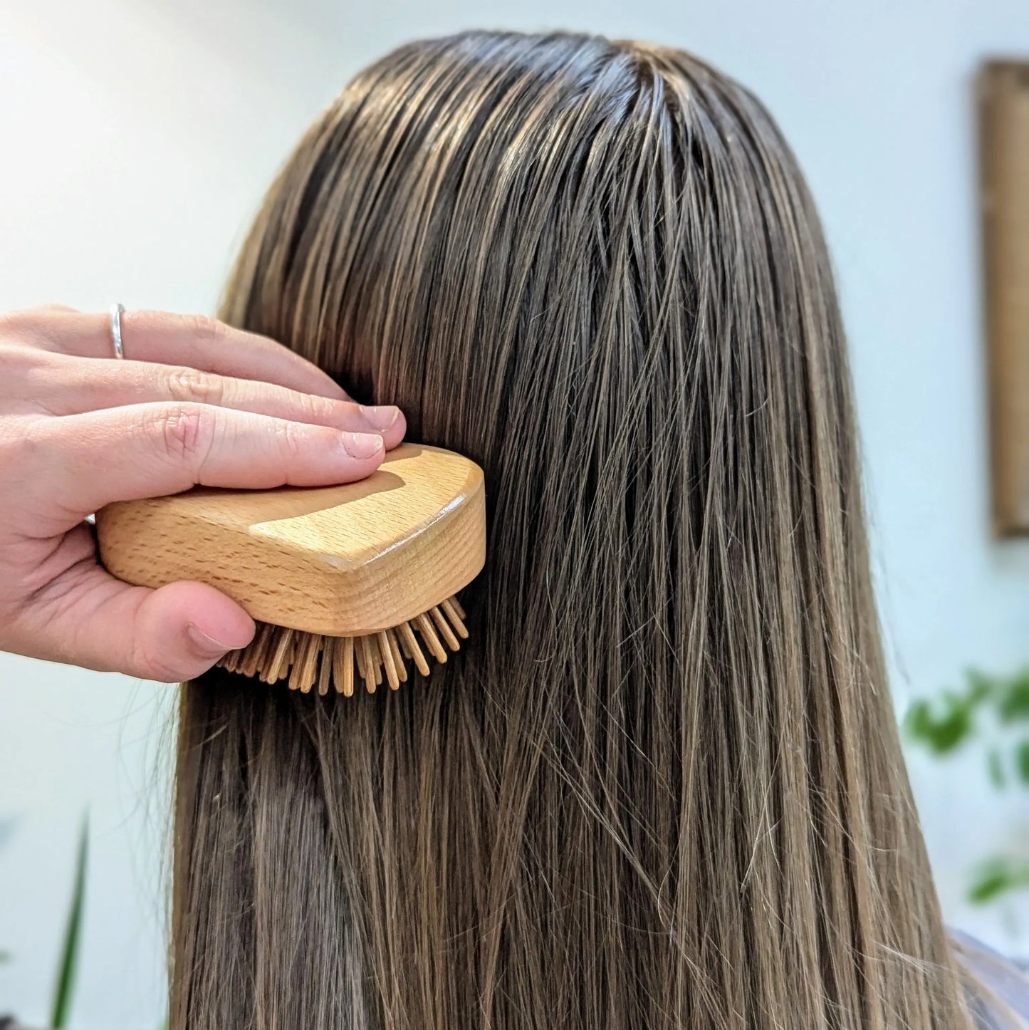 Wooden Detangler Brush, Bamboo Tangle Teezer-3