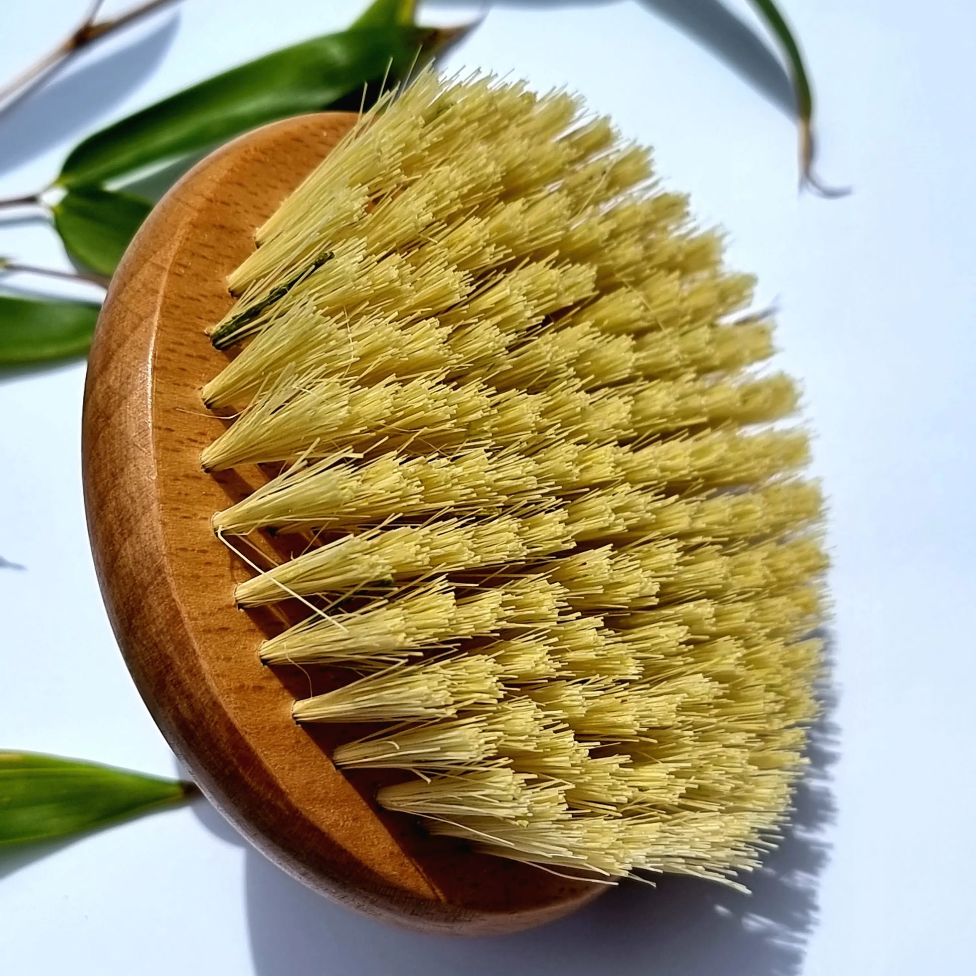 Wooden Exfoliating Dry Body Brush | Natural Beech Wood Plant Based Bristles Beauty Brush-1