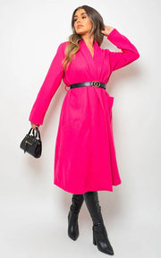 Wrap Belted Long Coat-6