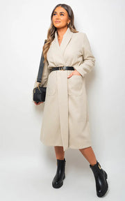 Wrap Belted Long Coat-9
