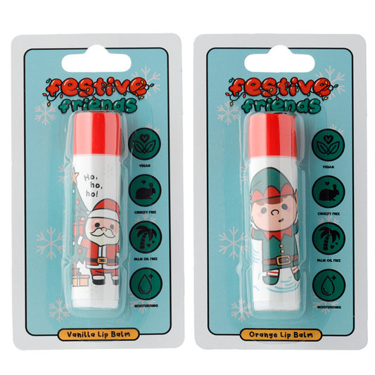 Christmas Stick Lip Balm - Elf (Orange) & Santa (Vanilla) XLIP137-0