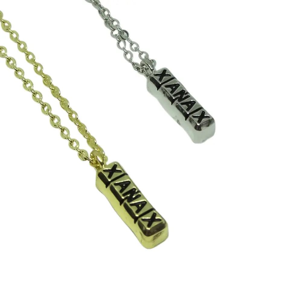 Xanax Bar Steel Necklace-0