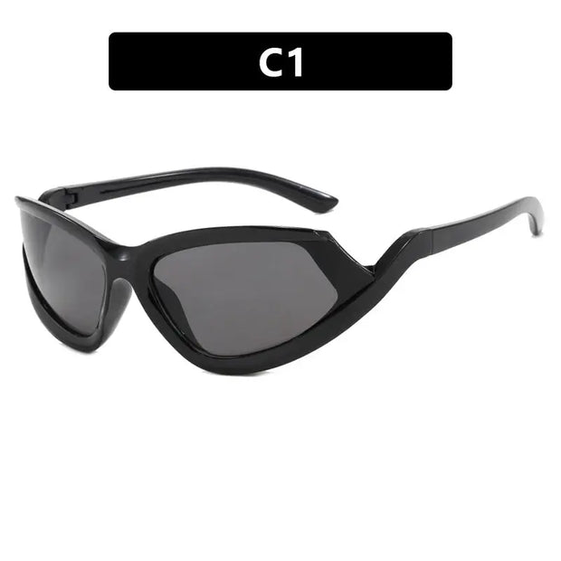 Y2K gap sunglasses, new fashionable fashion show, high-end sunglasses, cycling sunglasses, hip-hop street photography - Memoriex 
