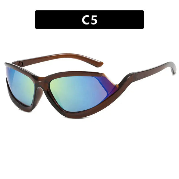 Y2K gap sunglasses, new fashionable fashion show, high-end sunglasses, cycling sunglasses, hip-hop street photography - Memoriex 