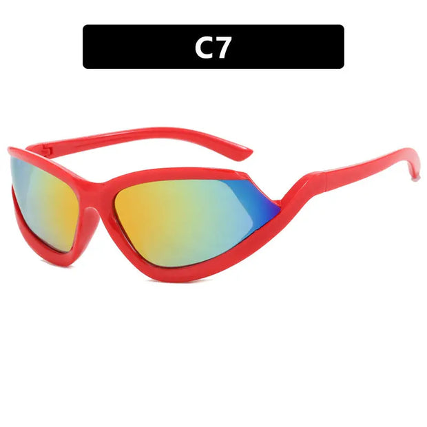 Y2K gap sunglasses, new fashionable fashion show, high-end sunglasses, cycling sunglasses, hip-hop street photography - Memoriex 