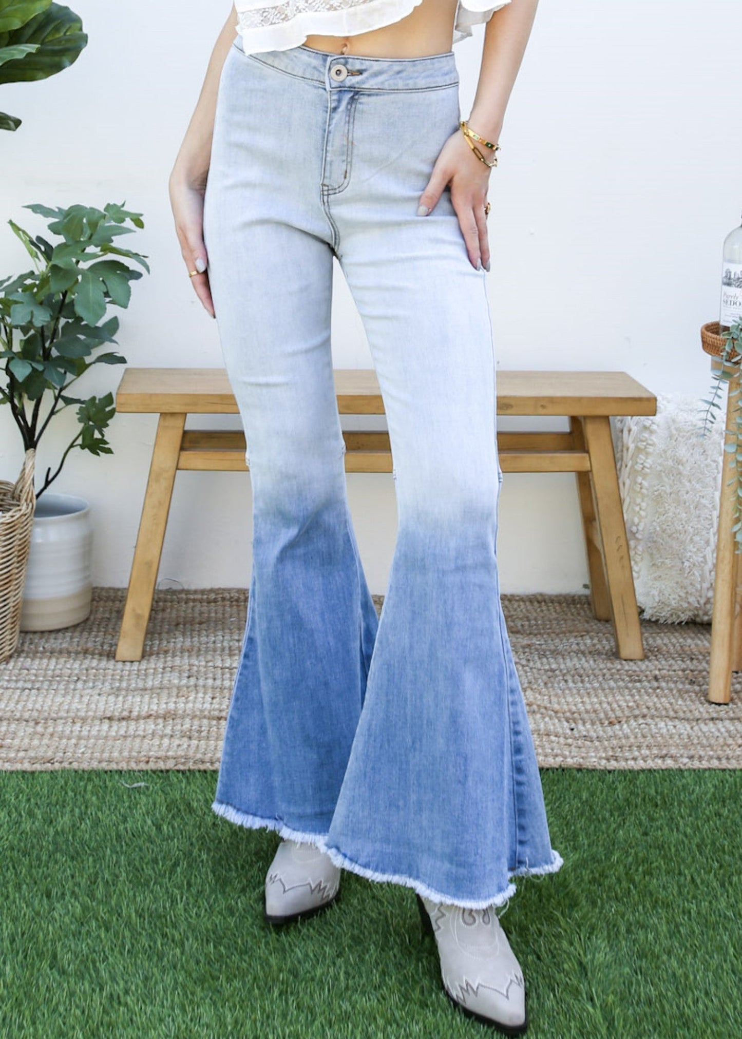 Bell Bottom High Waist Denim Jeans by Anna-Kaci-0