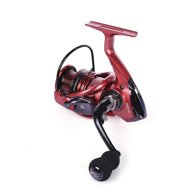 YUMOSHI 13+1BB Full Metal Spinning Fishing Reel 4.7:1/5.5:1 Gear Ratio Pesca Aluminum Spool  Tackle With Foldable Handle - Memoriex 