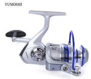 YUMOSHI AF1000-7000 12BB Gear Ratio 5.5:1 Half Metal Fishing Spinning Reel Machined aluminum Spool with Exchangeable Handle - Memoriex 