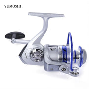YUMOSHI AF1000-7000 12BB Gear Ratio 5.5:1 Half Metal Fishing Spinning Reel Machined aluminum Spool with Exchangeable Handle - Memoriex 