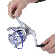 YUMOSHI AF1000-7000 12BB Gear Ratio 5.5:1 Half Metal Fishing Spinning Reel Machined aluminum Spool with Exchangeable Handle - Memoriex 