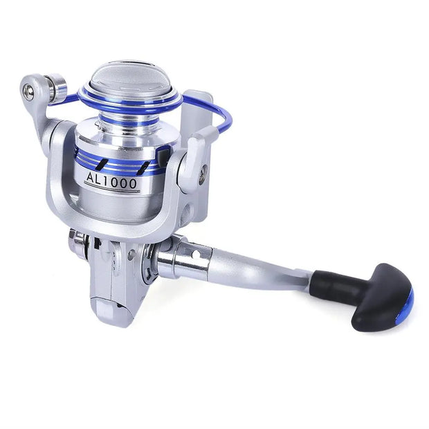 YUMOSHI AF1000-7000 12BB Gear Ratio 5.5:1 Half Metal Fishing Spinning Reel Machined aluminum Spool with Exchangeable Handle - Memoriex 