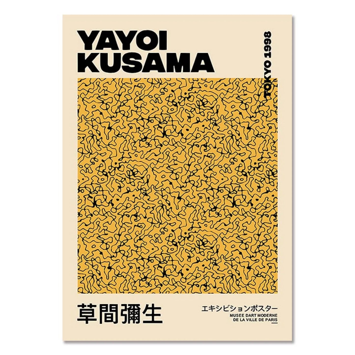 Poster Modern Yayoi Kusama Abstrakt Nordic | Bilder Wohnzimmer | Wandbilder Schlafzimmer | Deko Print ohne Rahmen | Bilder Set Kunstdruck-6