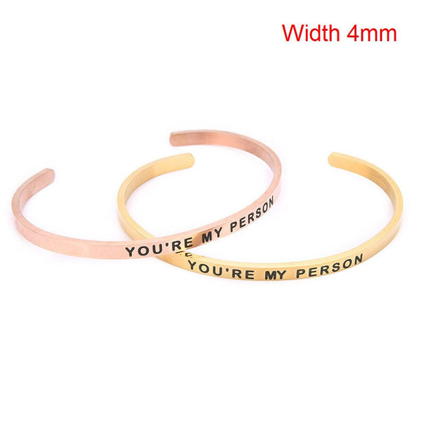 You Are My Person Lettering Bracelets - Memoriex 