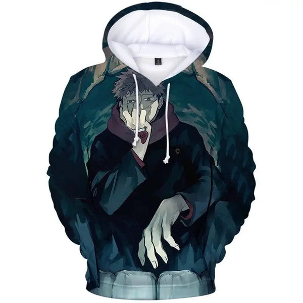 Yuji Itadori Sukuna Form Fashion Hoodie-0