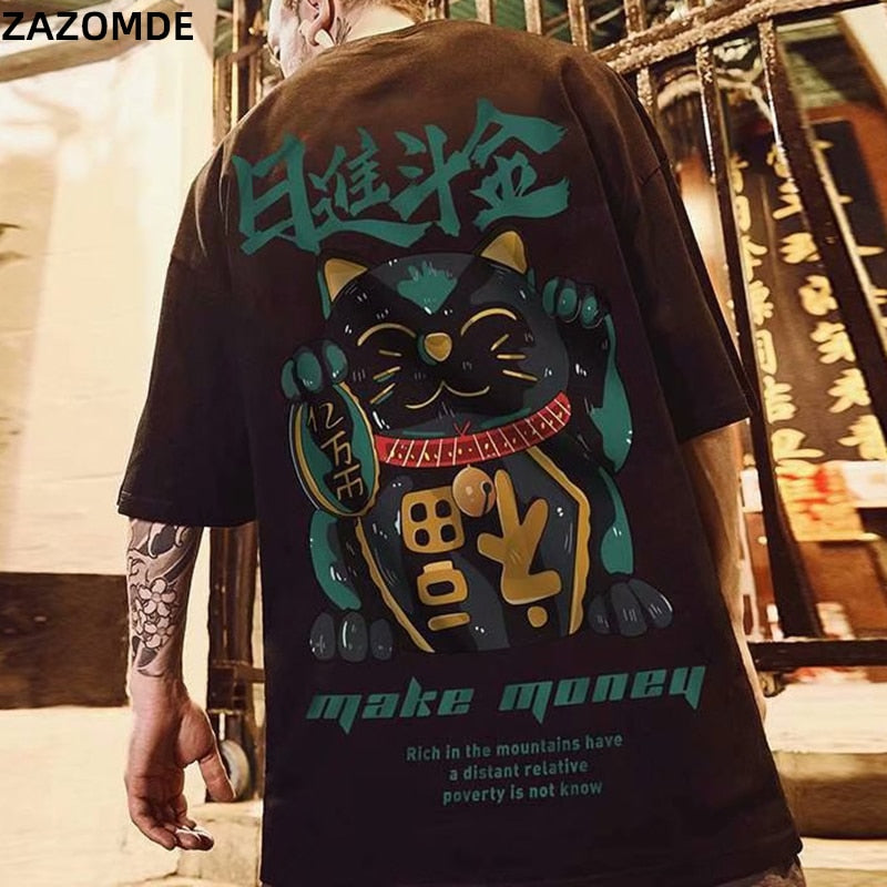 Men's tshirt Cotton Summer Chinese style Cool Unisex half Sleeve t shirt Funny Printed Streetwear Plus size T-shirt man-2