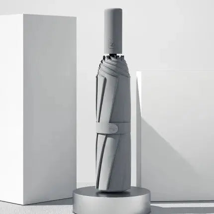 ZUODU Automatic Umbrella Men LED Windproof Reverse Folding Business Umbrella Rain Men Car Automatic Reverse Umbrellas Strong U5B - Memoriex 