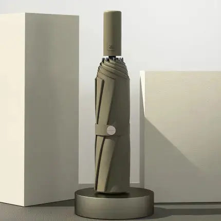 ZUODU Automatic Umbrella Men LED Windproof Reverse Folding Business Umbrella Rain Men Car Automatic Reverse Umbrellas Strong U5B - Memoriex 