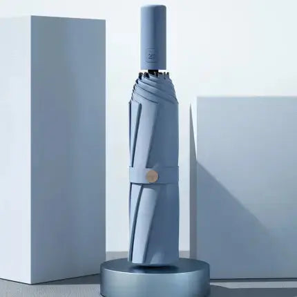 ZUODU Automatic Umbrella Men LED Windproof Reverse Folding Business Umbrella Rain Men Car Automatic Reverse Umbrellas Strong U5B - Memoriex 