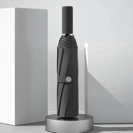 ZUODU Automatic Umbrella Men LED Windproof Reverse Folding Business Umbrella Rain Men Car Automatic Reverse Umbrellas Strong U5B - Memoriex 