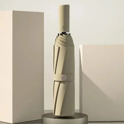 ZUODU Automatic Umbrella Men LED Windproof Reverse Folding Business Umbrella Rain Men Car Automatic Reverse Umbrellas Strong U5B - Memoriex 