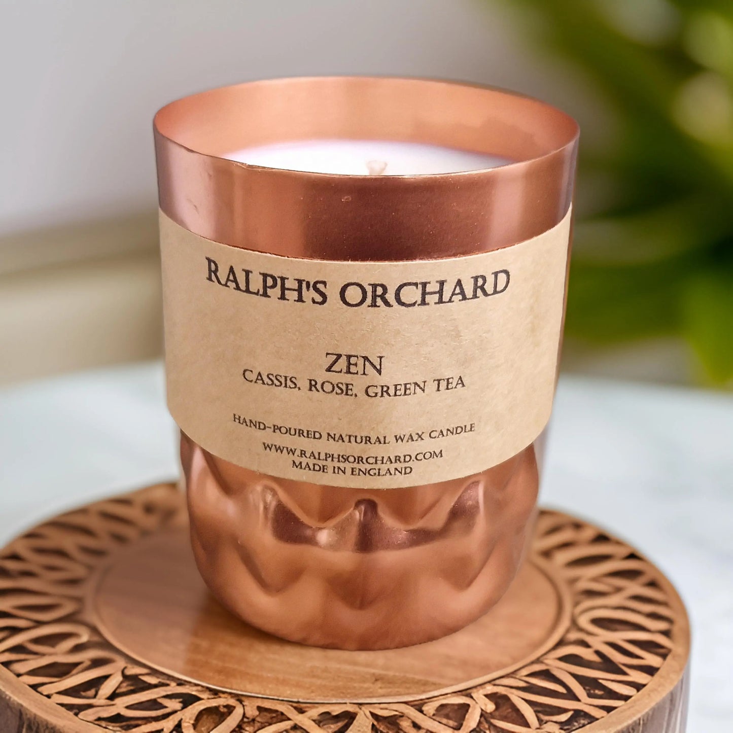 Zen: Cassis, Rose, Green Tea Scented Candle - Memoriex 