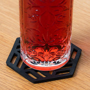 Zeta Handcrafted Recycled Rubber Coaster - Set of 2 or 4 - Memoriex 