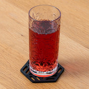 Zeta Handcrafted Recycled Rubber Coaster - Set of 2 or 4 - Memoriex 