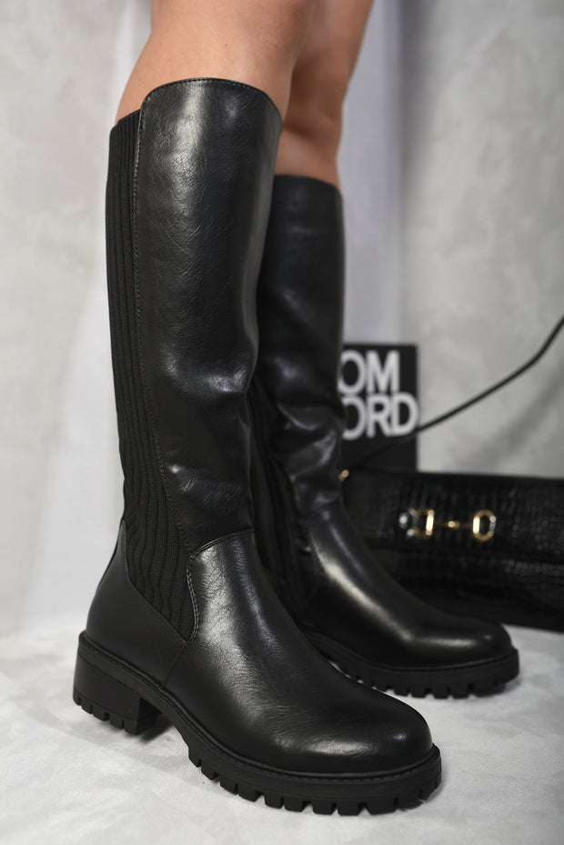 Zip Up Knee High Boots - Memoriex 