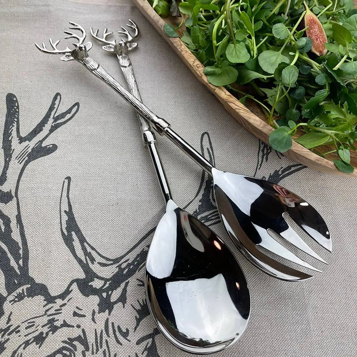 Stag Salad Serving Set-0