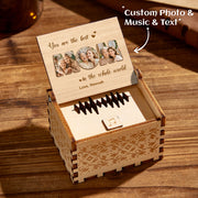 Personalised Wooden Music Box with Custom Photo & Voice Message | Gift for Mum - Memoriex