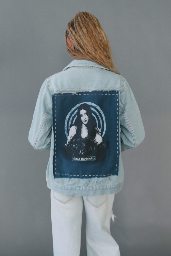 Alanis Morrissette Hand Stitched Denim Jacket by People of Leisure-2