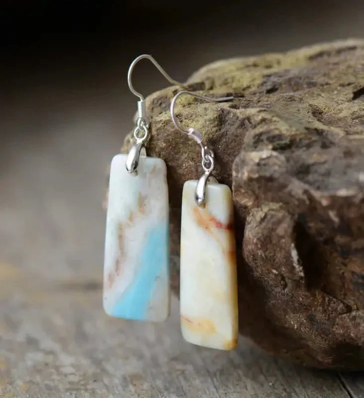 Amazonite Drop Earrings-1