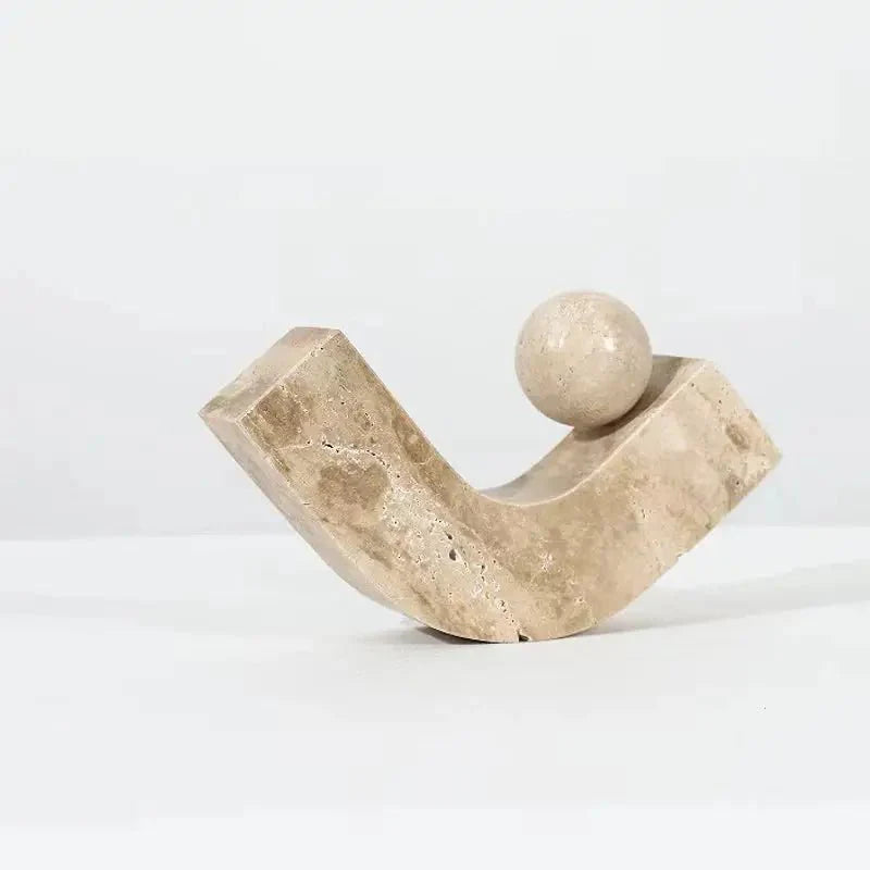 Arch Travertine Bookend-3