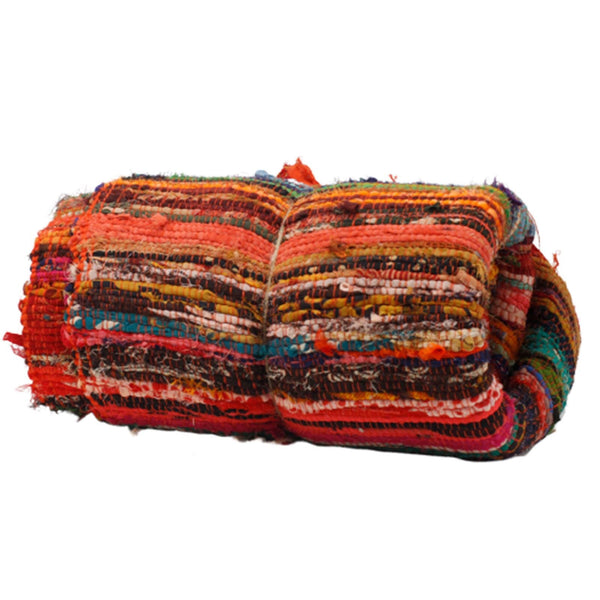 152 x 90cm Luxury Rag Rug - Orange-0