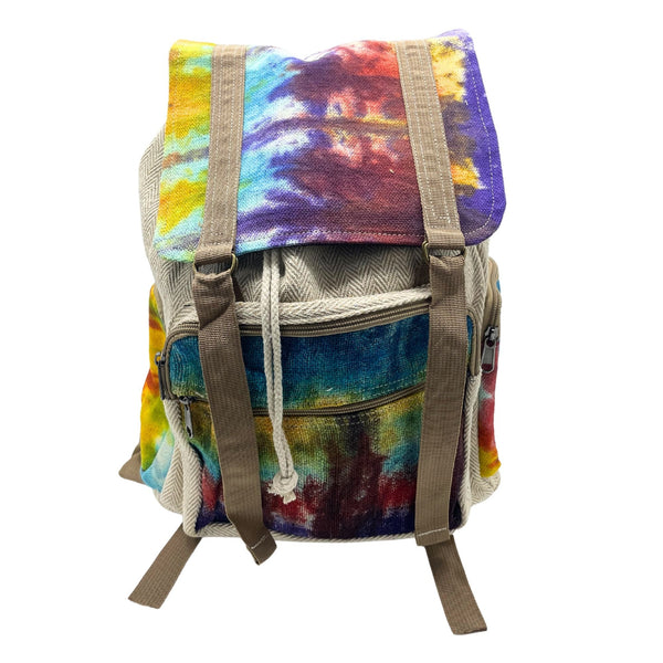 Tiedye Hemp Large Square Backpack 29.5x42x9.5 (cm)