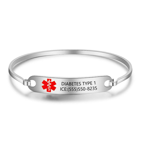 Custom Name Medical Bracelet-0