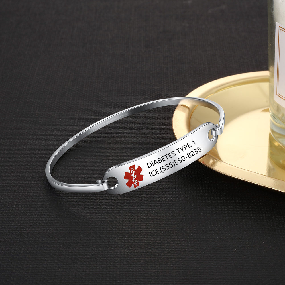 Custom Name Medical Bracelet-2